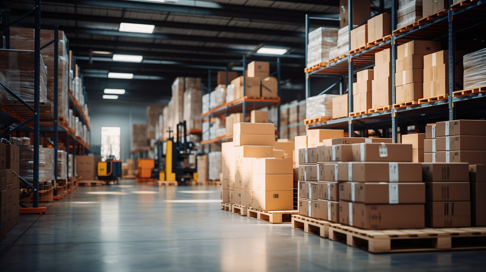 Industrial logistics warehouse exterior